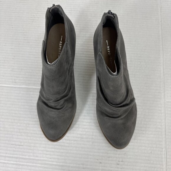 Report Clarice Women's 6.5 Wide  Heeled Short Bootie Gray NWOB + Small Flaw - Picture 7 of 16